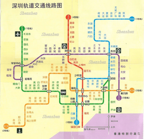 深圳地铁线路图清晰版