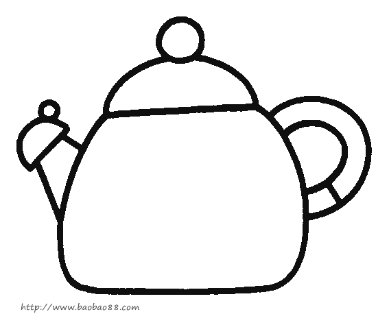 茶杯茶壶简笔画