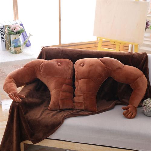 定制网红同款男朋友手臂睡觉肌肉男抱枕枕头毛绒玩具创意胳膊靠垫情人