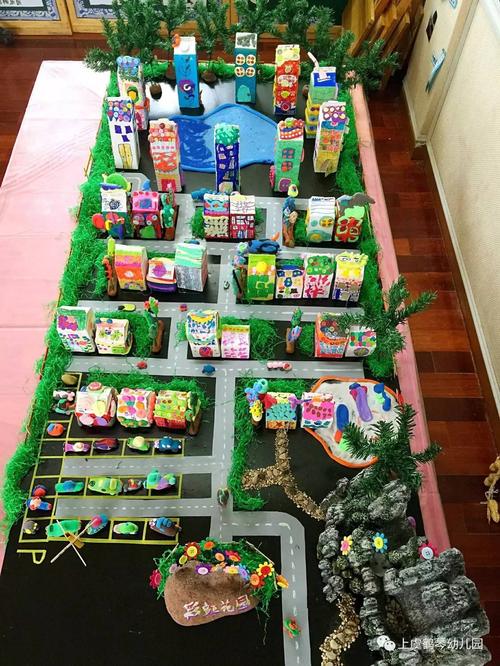 一座城一个梦鹤琴幼儿园总部中三班废旧牛奶盒大改造活动