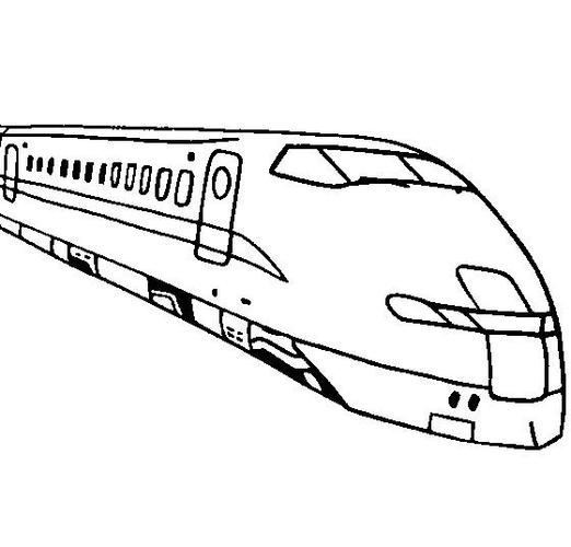 高速火车简笔画图片