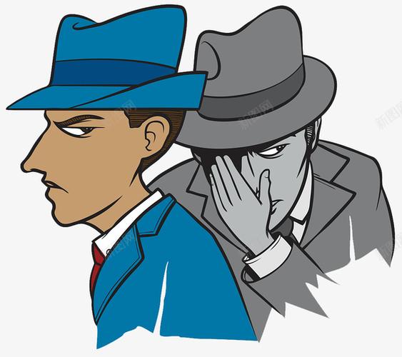 漫画人物戴蓝色帽子的侦探免费下载页面网页平面电商创意素材