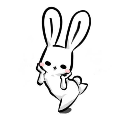 动物兔子动漫可爱头像快乐可爱的动漫兔子