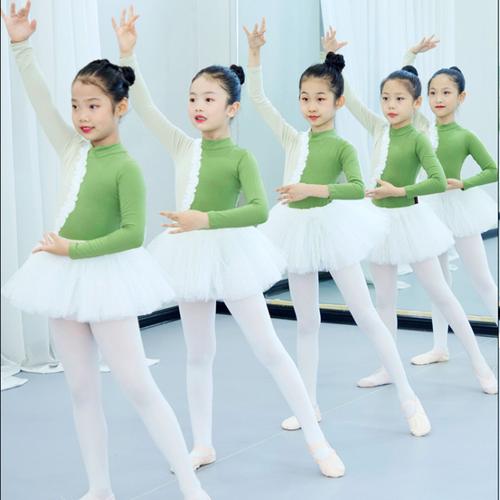 儿童舞蹈服女童芭蕾舞裙练功服女孩中国舞体操服幼儿长袖秋冬考新