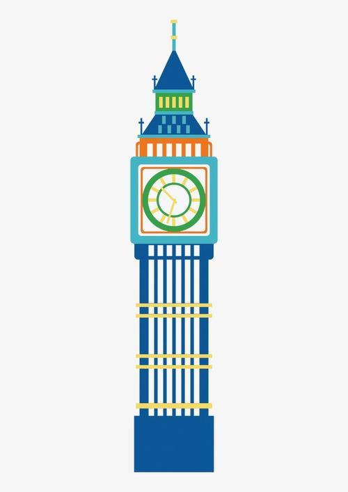 英国钟楼简笔画7米是伦敦的传统地标.
