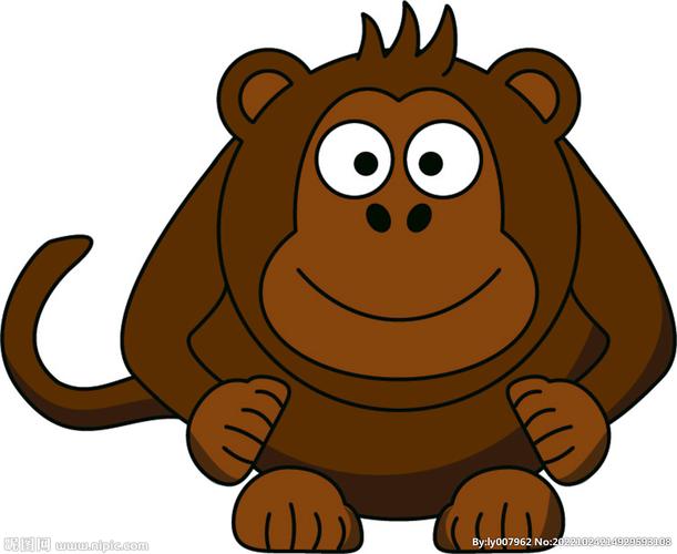 猴子矢量素材插画设计图__野生动物_生物世界_设计图库_昵图网nipic.