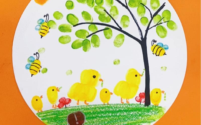 创意儿童手指画《小鸡一家》适合2-6岁的小朋友_哔哩哔哩_bilibili