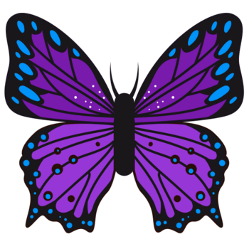 卡通紫色蝴蝶