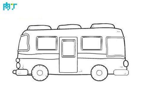 40年代公交车简笔画