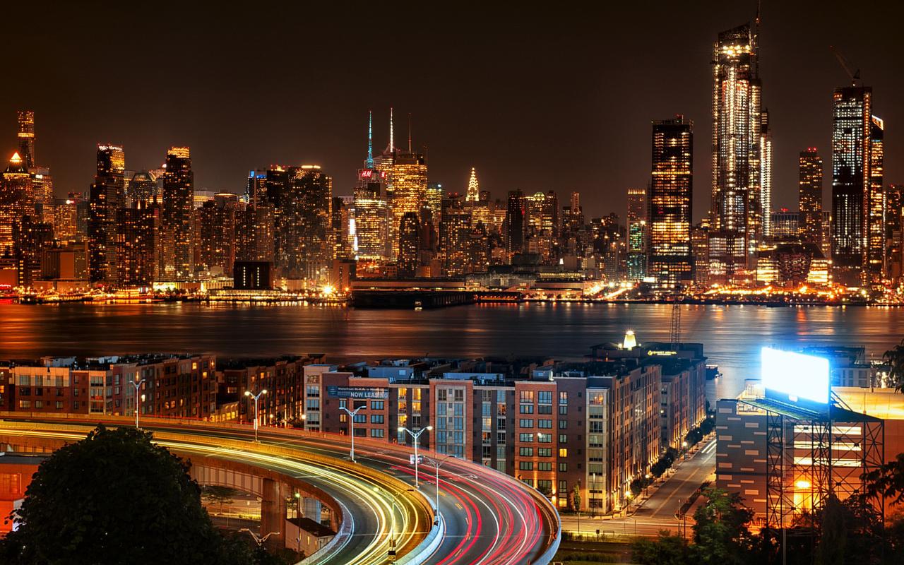 唯美璀璨的城市夜景图片桌面壁纸高清大图预览1920x1200_风景壁纸下载