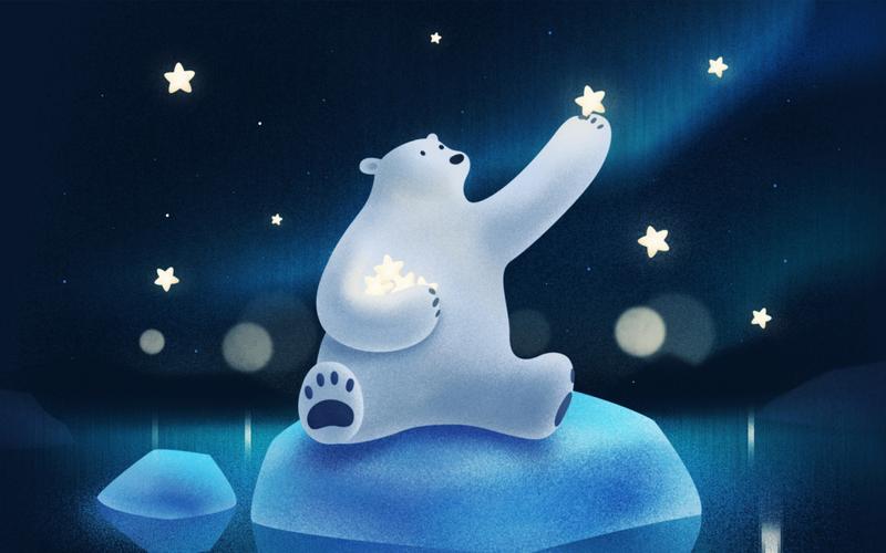 插画世界里的北极熊