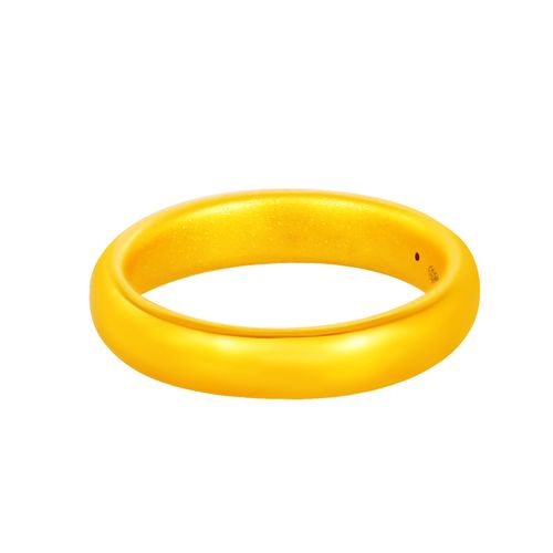 中国黄金 黄金戒指 足金3d硬金抛光素圈戒指 计价 黄金戒指 约1.