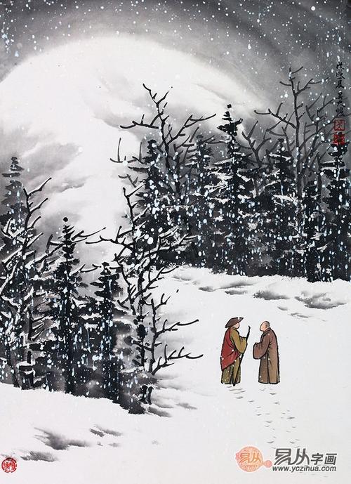 山水画名家吴大恺:雪景山水画中的禅意与乡情