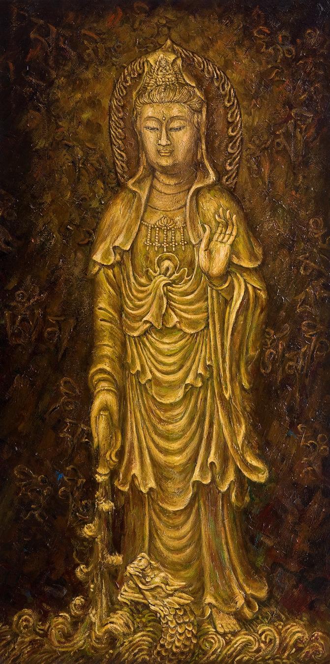 用西方油画绘东方佛教,看他的画是信仰的旅程,心灵的洗礼