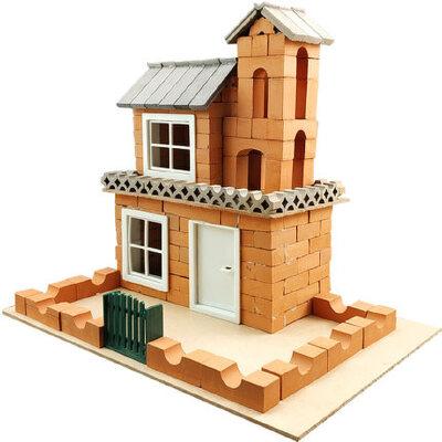 蓝宙儿童建筑砖块仿真搭建造房子拼装积木玩具砌墙砖头