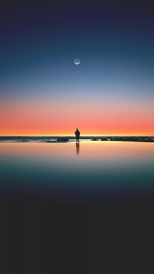 海景沙滩夕阳黄昏落日热带风景5,高清图片,手机壁纸