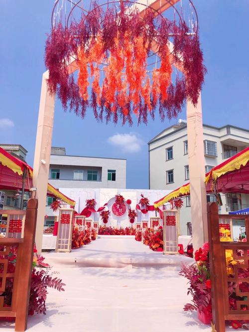 农村户外婚礼  #新中式婚礼布置国庆黄金周的酒店场地难订,恰好家