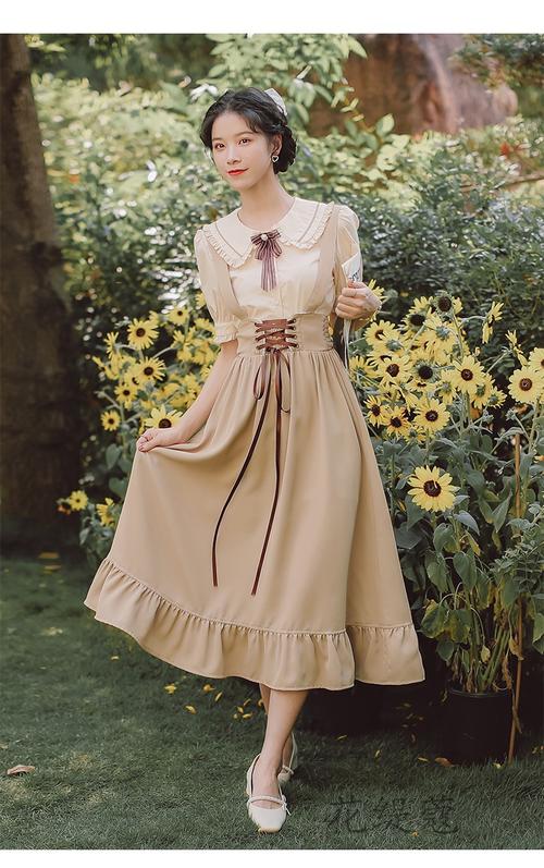 少女生穿的复古学院风洋装洛丽塔连衣裙莲依群子日常矮小个子甜美法式