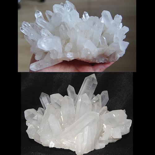 天然水晶簇摆件 白晶簇摆件 白水晶簇 水晶原石 水晶消磁净化辐射