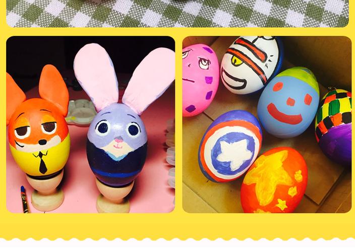 彩色仿鸡蛋壳儿童幼儿园创意diy绘画涂鸦彩蛋端午节手工材料