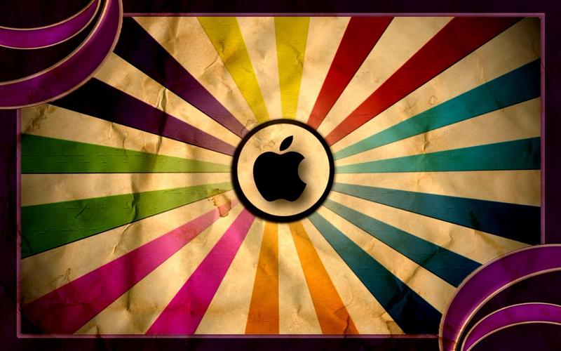 苹果创意色彩logo,色彩,苹果,创意,logo,mac,高清壁纸,桌面图片-壁纸