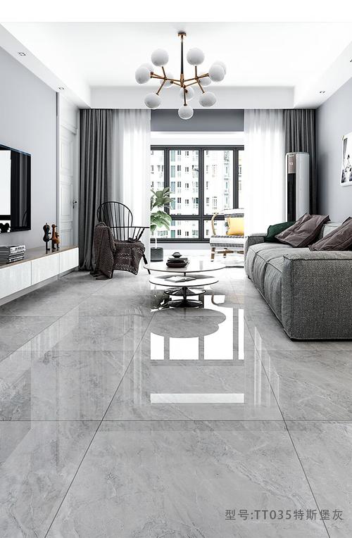 广东佛山地砖800x800 客厅地板砖新款灰色通体大理石瓷砖防滑磁砖 tl