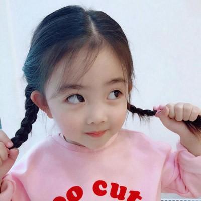 小女孩头像超萌图片 2021韩国可爱小孩头像