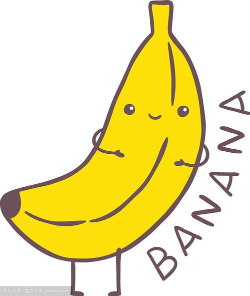 可爱的香蕉卡通人物
