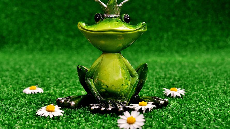 护眼青蛙青蛙王子草地装饰可爱7k背景图片壁纸