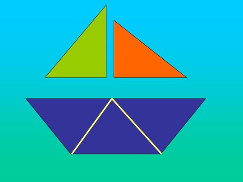 还可以用三角形组成一个小帆船
