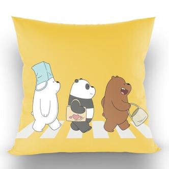 项格卡通咱们裸熊抱枕周边可爱三只小熊沙发靠垫靠枕儿童定制生日礼物