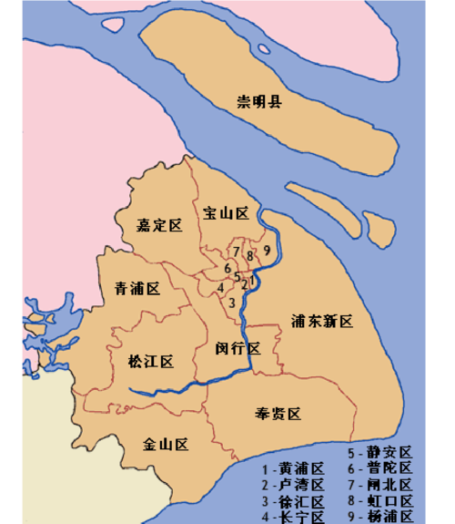 上海行政区划图