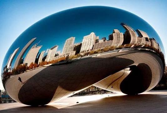 芝加哥云门 cloud gate 镜面不锈钢