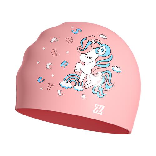 儿童泳帽卡通可爱不勒头防水硅胶男童游泳帽