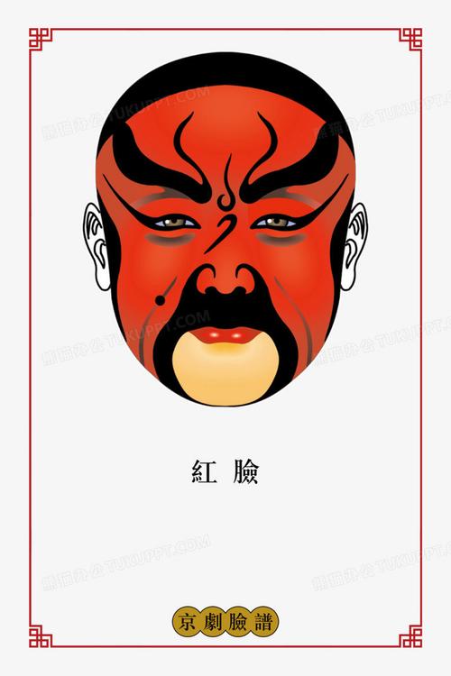 本作品全称为《红色中国风中国京剧脸谱红脸画像元素》,使用 adobe