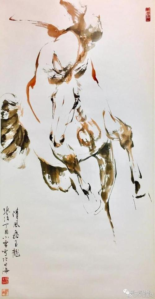 张浩作品《清风飞玉龙》武马本次马艺术品公益展览活动的参展者之一的