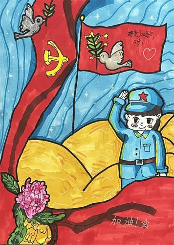在中国共产党百年华诞之际,宝山检察院的干警和他们的子女,一同"童心