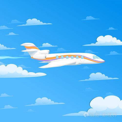 飞行的飞机插画-正版商用图片1eo3o5-摄图新视界