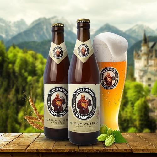 德国风味啤酒慕尼黑范佳乐教士纯麦白啤酒450ml12瓶装