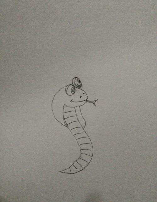 创意幼儿绘画眼镜蛇画法教程