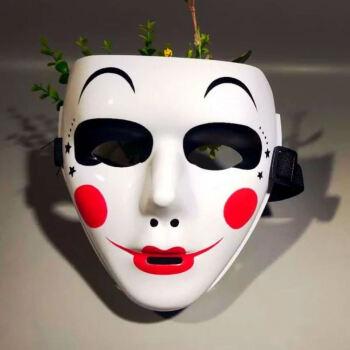 小丑面具头套面罩希斯莱杰半脸杰罗姆全脸男万圣节cos 新款手绘笑脸