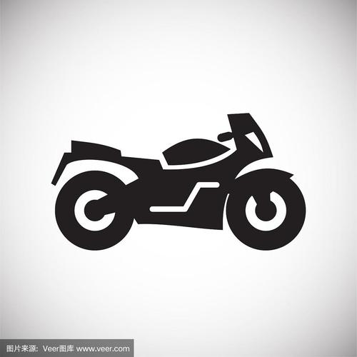 摩托车图标在白色背景的图形和网页设计,现代简单的矢量标志.