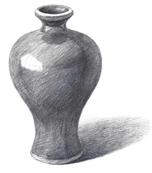 艺考时花瓶是很常见的,教你花瓶素描画法,学会艺考画花瓶很简单