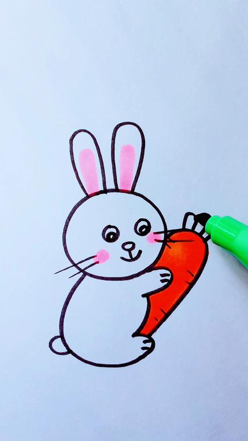 画画原来如此简单简笔画小兔子