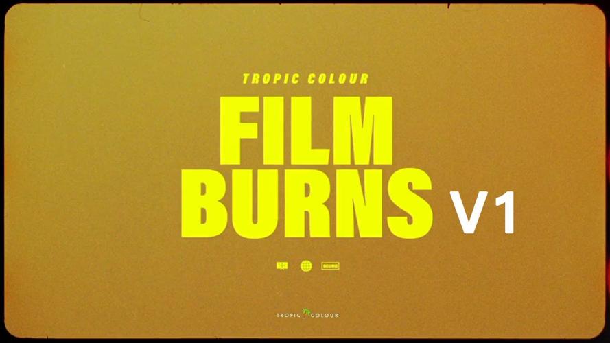 tropic colour 出品电影胶片灼烧闪光叠加纹理及转场素材包 film
