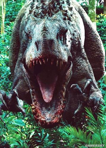 《侏罗纪世界》混血恐龙正面照曝光 血盆大口超凶残