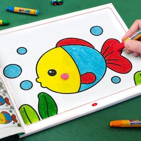 画画本涂画本幼儿园涂色书儿童绘画本填色本简笔画画笔涂鸦本套装