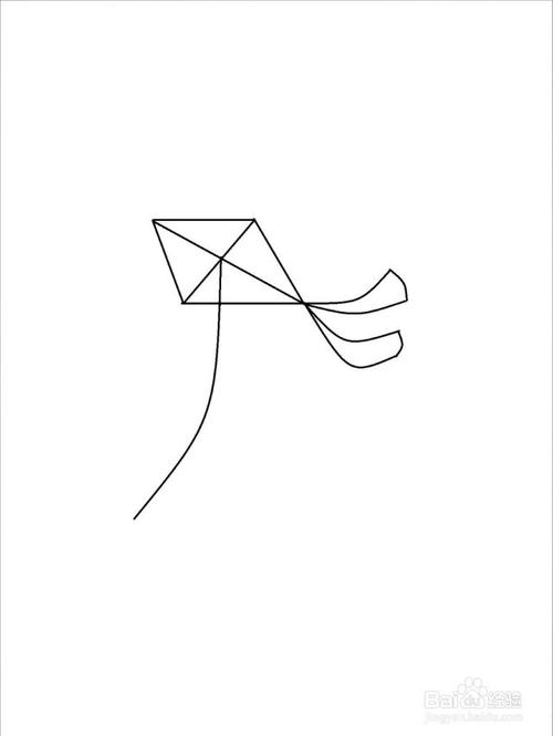 儿童简笔画:简单好看风筝的画法[图]