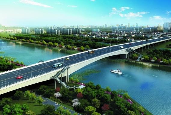 承德路京杭运河大桥效果图