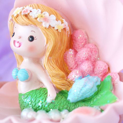贝壳美人鱼蛋糕装饰摆件海洋创意甜品台装饰儿童生日蛋糕装饰插件